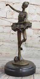 Art Deco Cute Child Ballerina a Bronze Trophy Sculpture Hot Cast Figurine