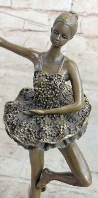 Art Deco Cute Child Ballerina a Bronze Trophy Sculpture Hot Cast Figurine