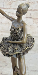 Art Deco Cute Child Ballerina a Bronze Trophy Sculpture Hot Cast Figurine