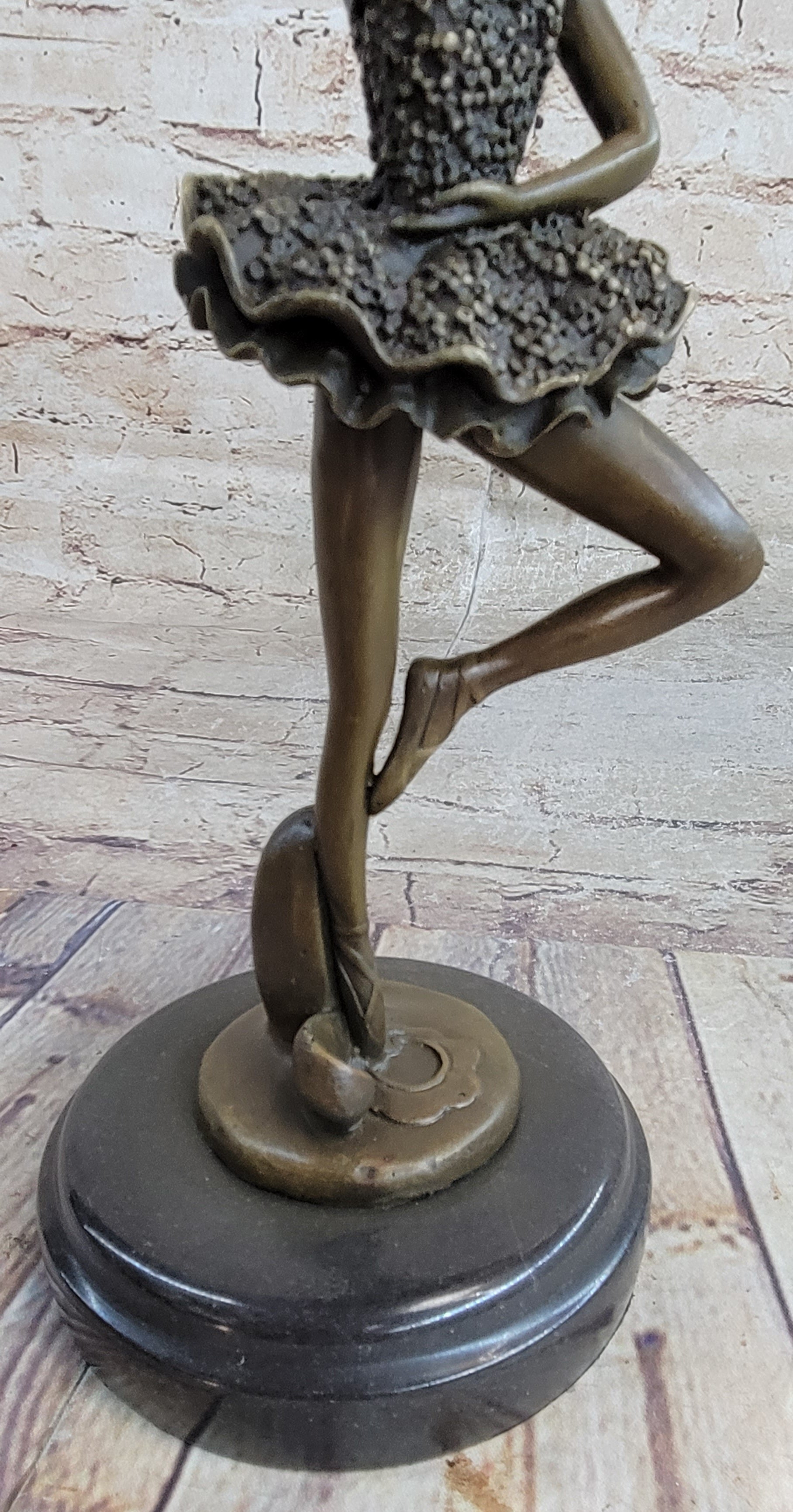 Art Deco Cute Child Ballerina a Bronze Trophy Sculpture Hot Cast Figurine