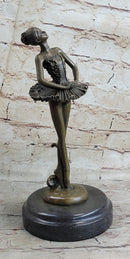 Art Deco Hot Cast Bronze Graceful Ballerina Ballet Statue Sculpture Gift Decor