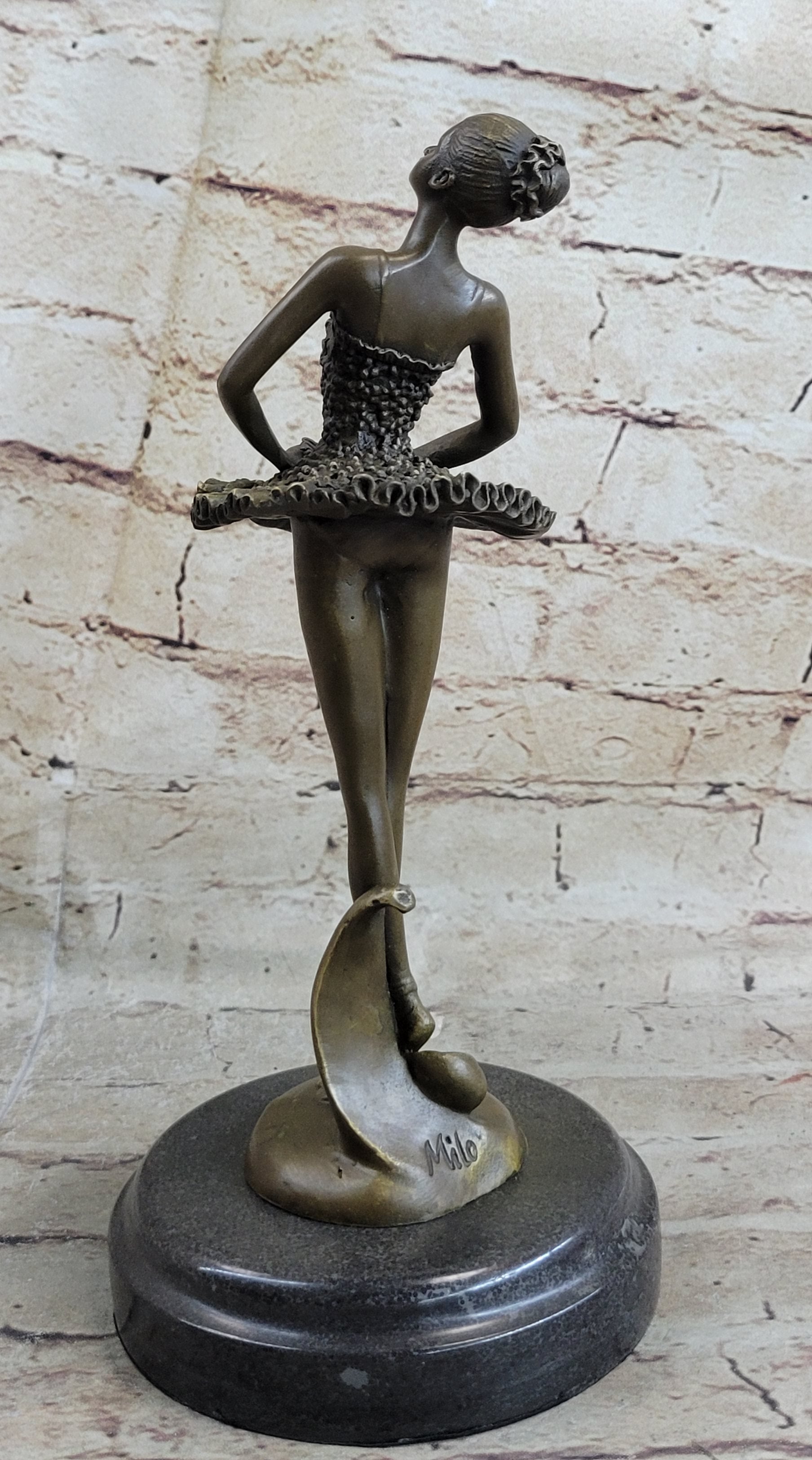 Art Deco Hot Cast Bronze Graceful Ballerina Ballet Statue Sculpture Gift Decor