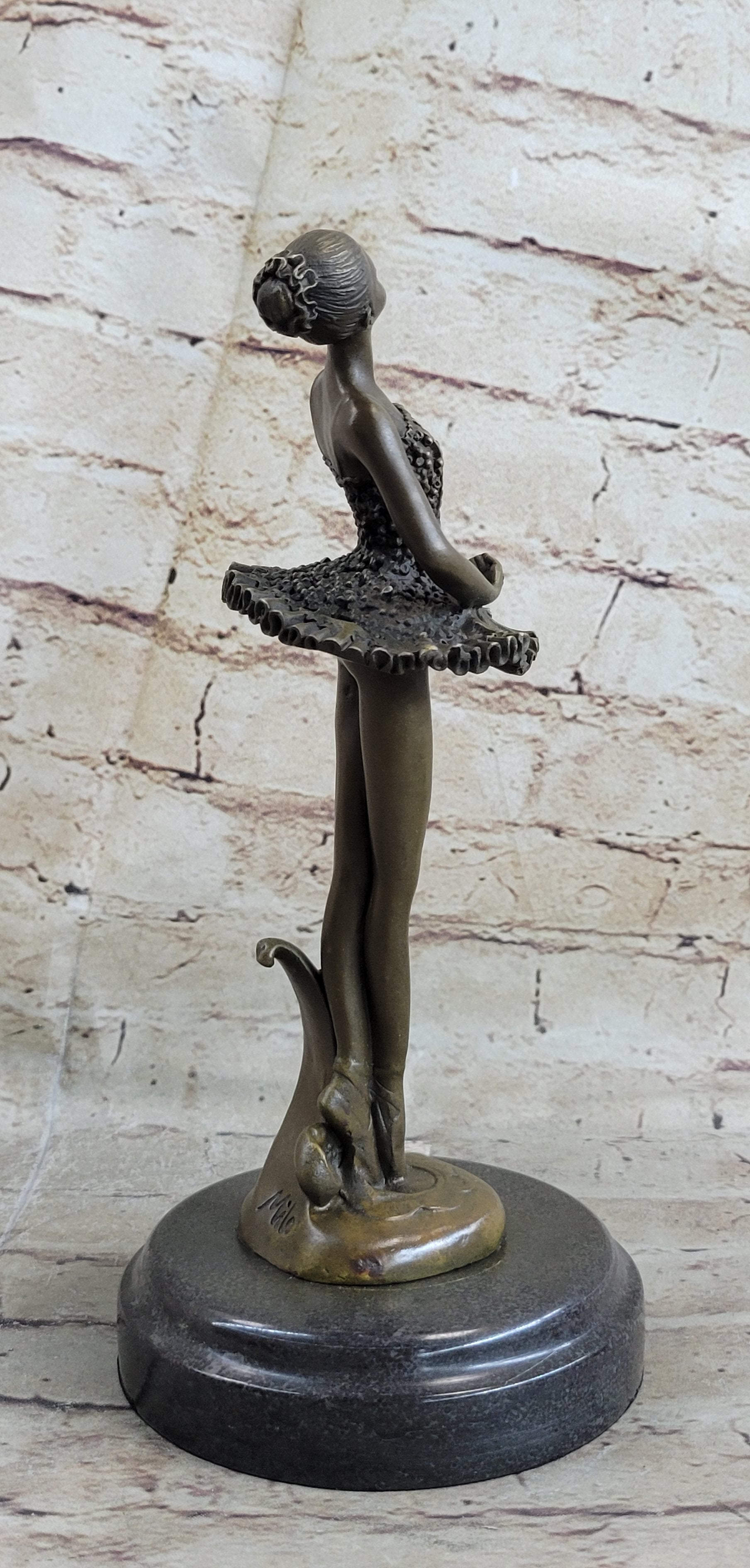 Art Deco Hot Cast Bronze Graceful Ballerina Ballet Statue Sculpture Gift Decor