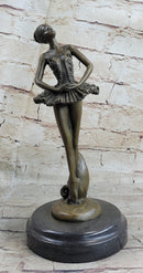 Art Deco Hot Cast Bronze Graceful Ballerina Ballet Statue Sculpture Gift Decor