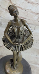 Art Deco Hot Cast Bronze Graceful Ballerina Ballet Statue Sculpture Gift Decor
