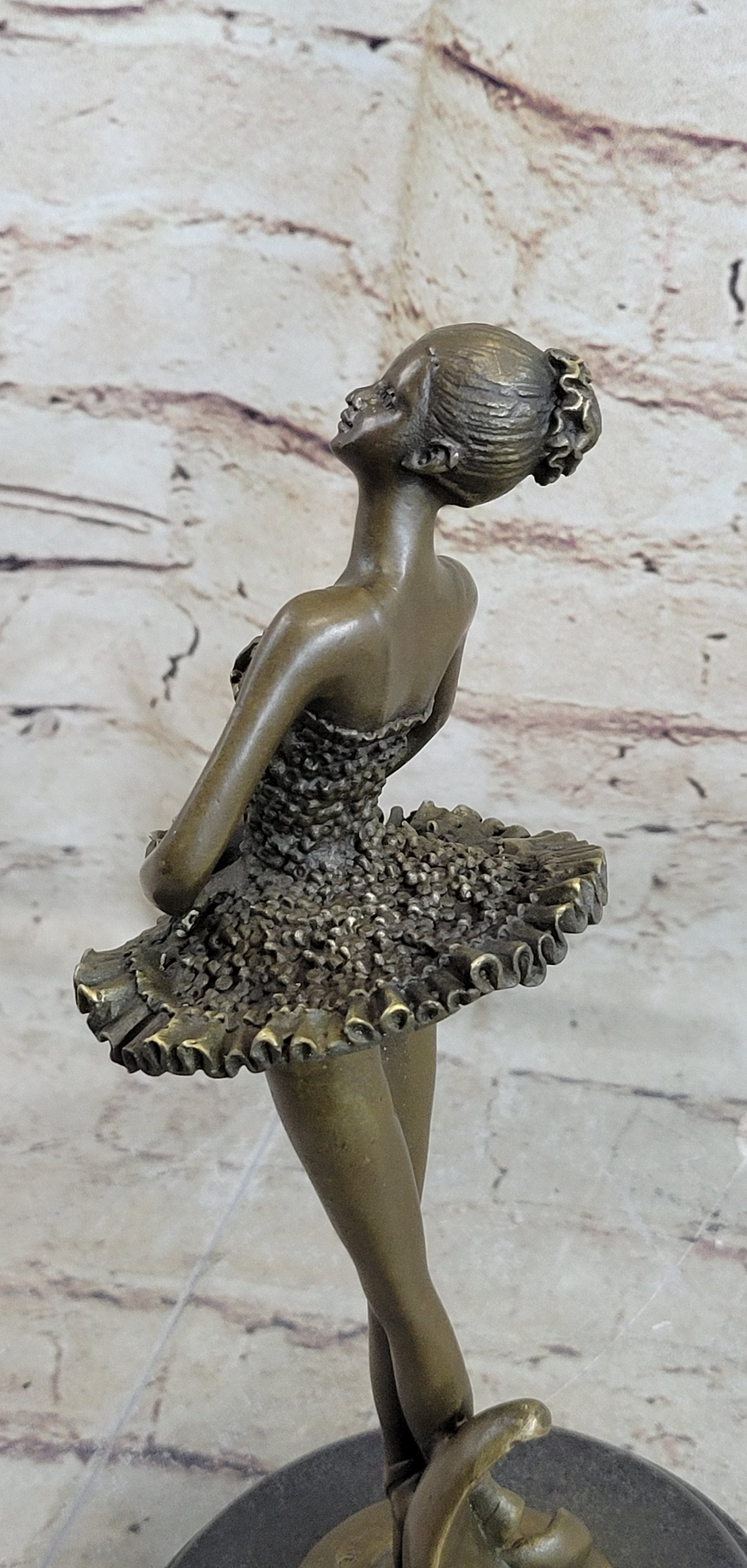 Art Deco Hot Cast Bronze Graceful Ballerina Ballet Statue Sculpture Gift Decor