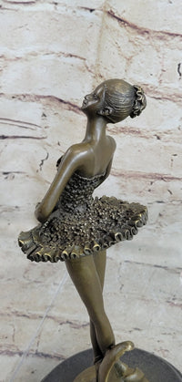 Art Deco Hot Cast Bronze Graceful Ballerina Ballet Statue Sculpture Gift Decor