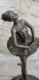 Art Deco Hot Cast Bronze Graceful Ballerina Ballet Statue Sculpture Gift Decor