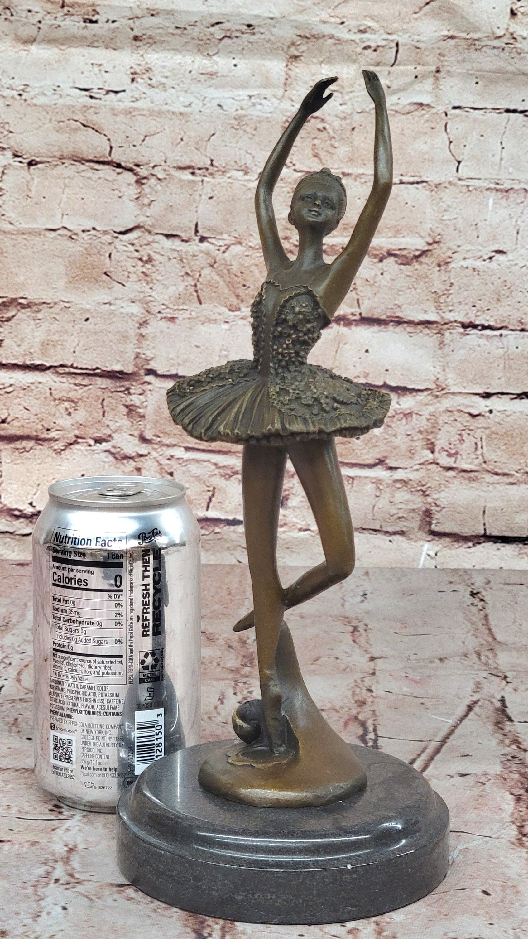 Art Deco Child Ballerina Bronze Trophy Sculpture