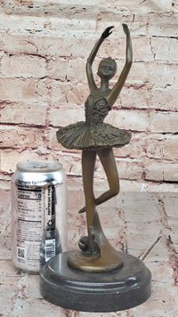 Art Deco Child Ballerina Bronze Trophy Sculpture