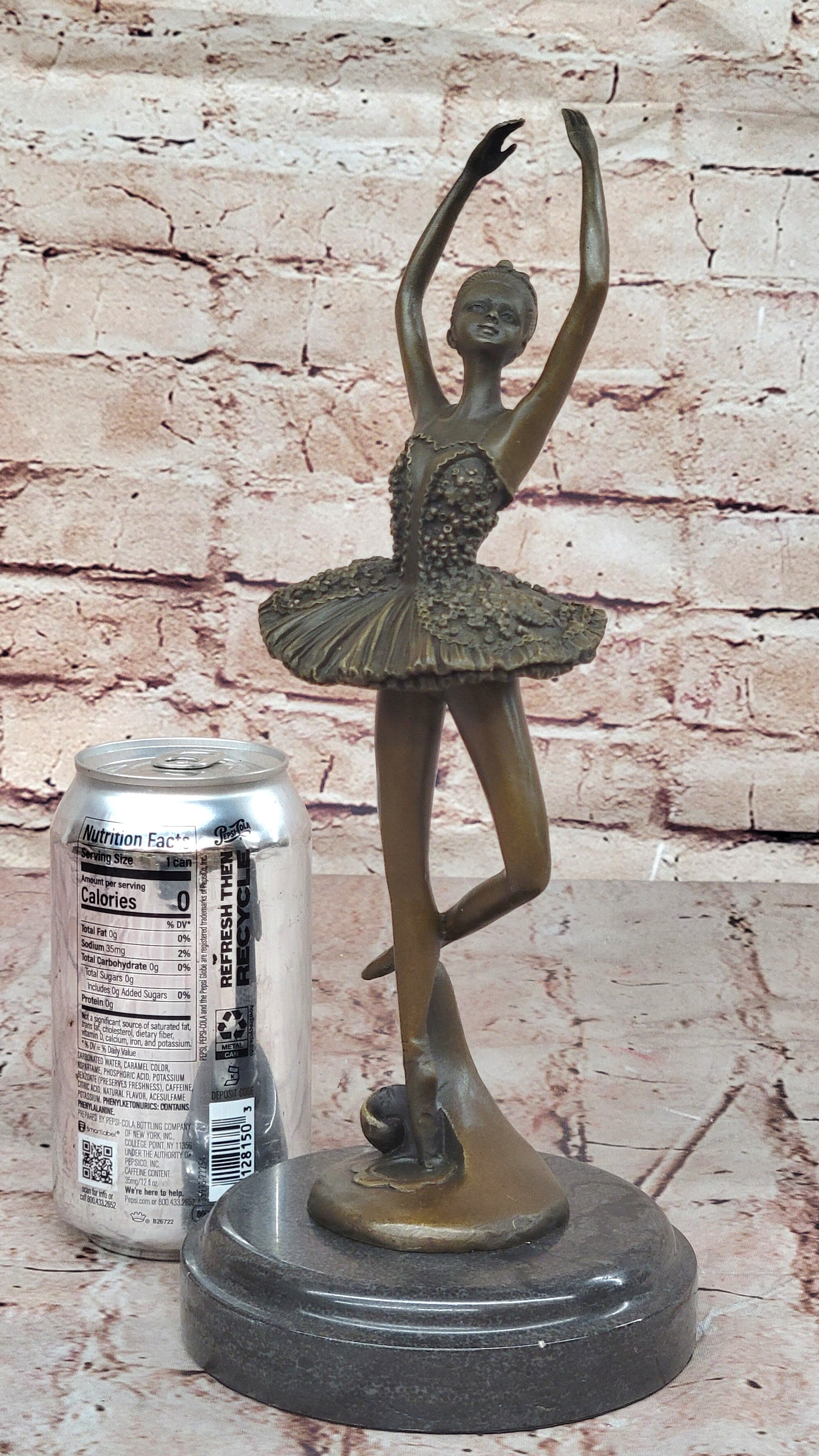 Art Deco Child Ballerina Bronze Trophy Sculpture
