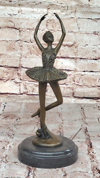 Art Deco Child Ballerina Bronze Trophy Sculpture