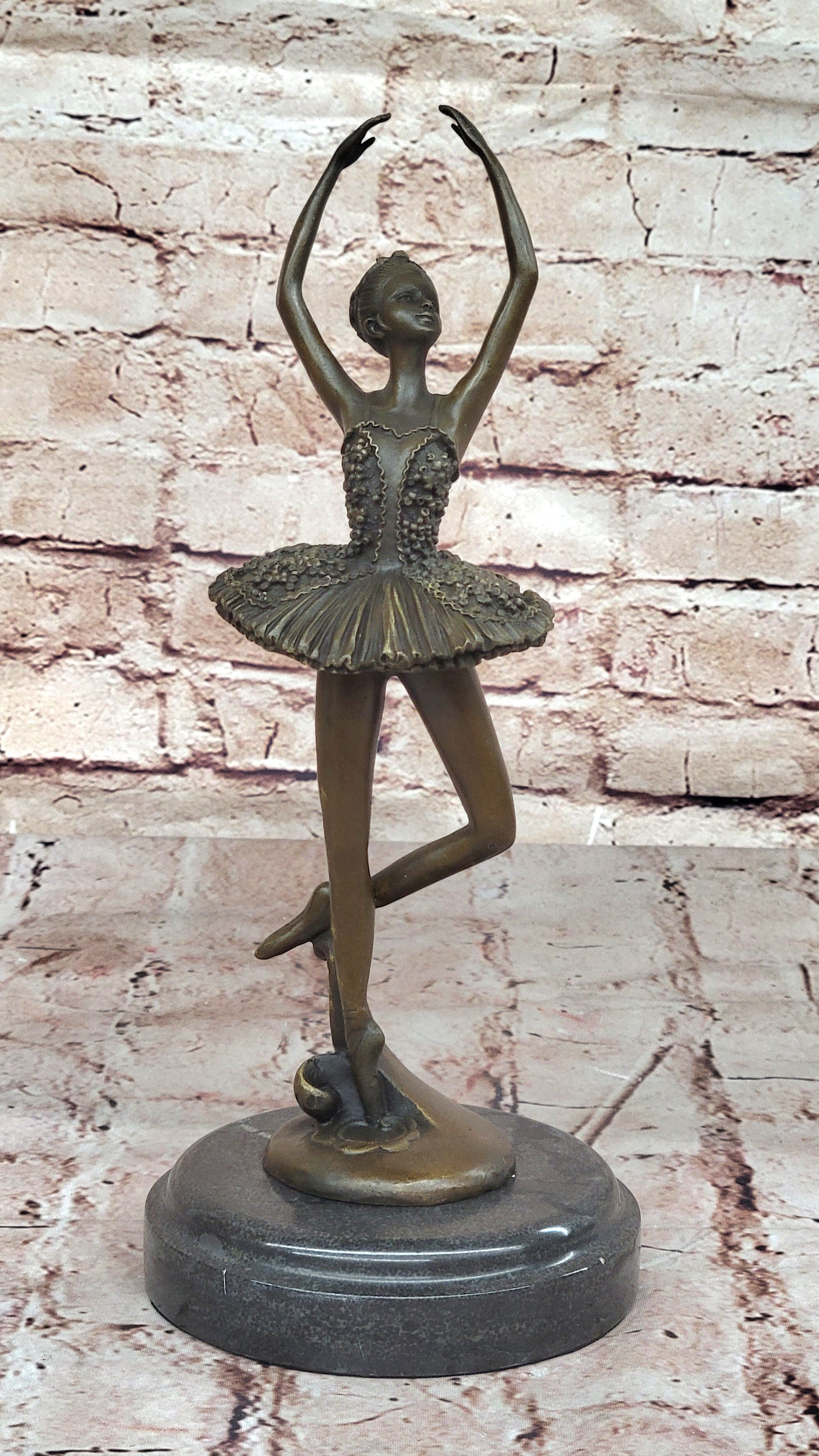 Art Deco Child Ballerina Bronze Trophy Sculpture