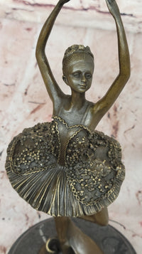 Art Deco Child Ballerina Bronze Trophy Sculpture