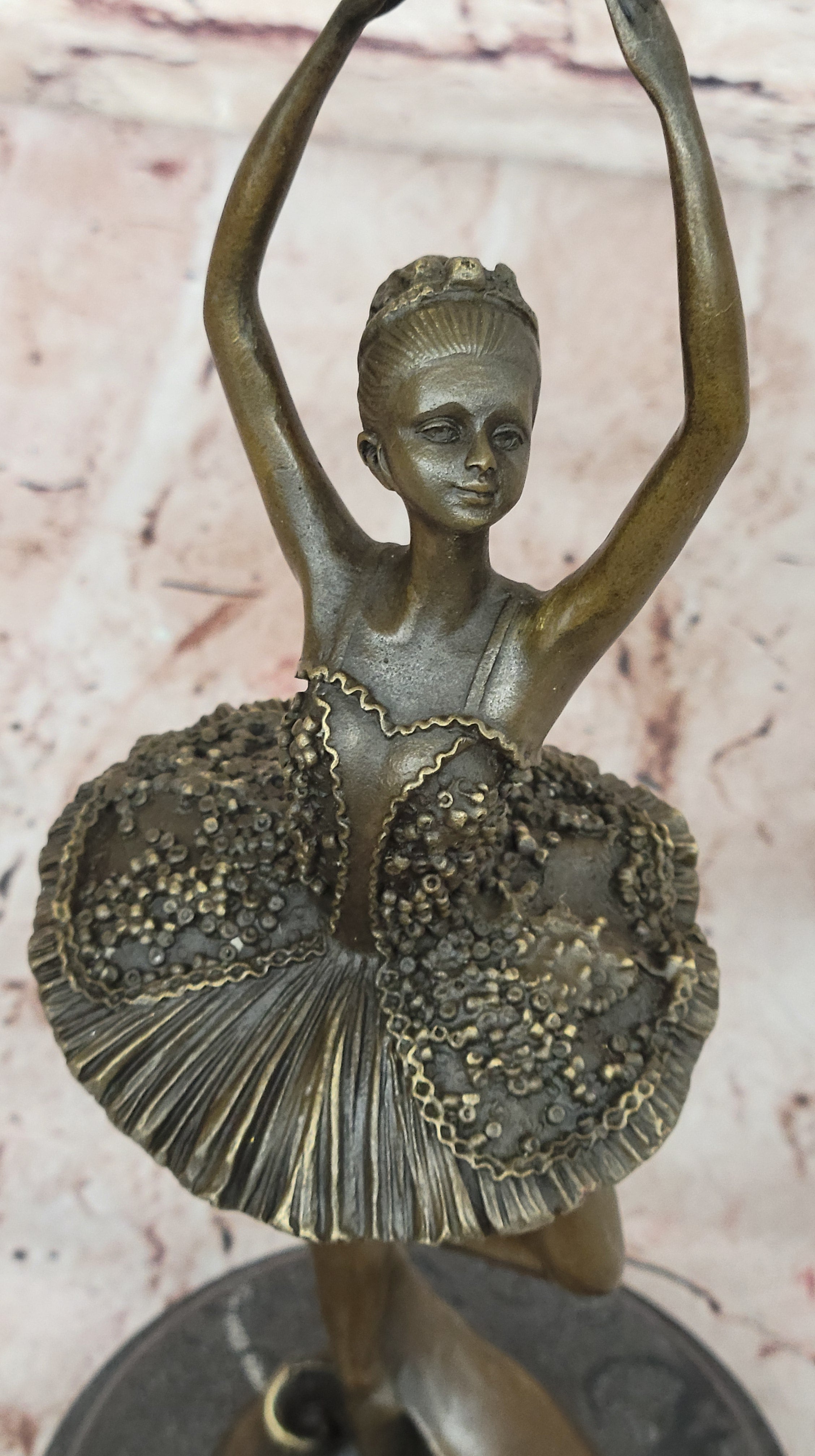 Art Deco Child Ballerina Bronze Trophy Sculpture