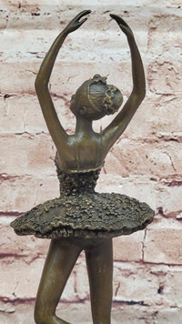 Art Deco Child Ballerina Bronze Trophy Sculpture
