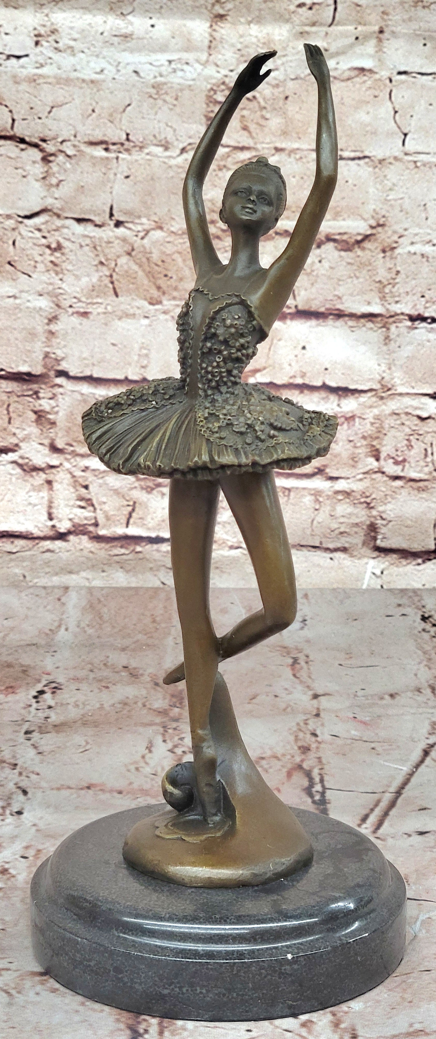 Art Deco Child Ballerina Bronze Trophy Sculpture
