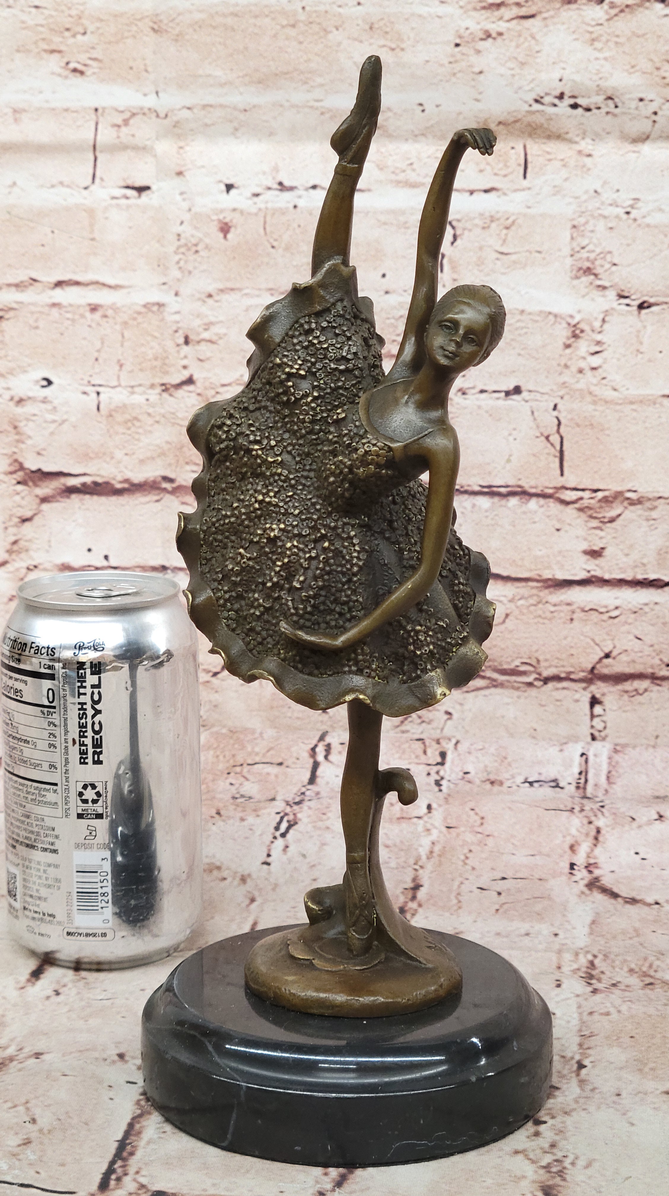 Art Deco Hot Cast Bronze Graceful Ballerina Ballet Statue Sculpture Gift Decor
