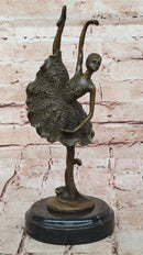 Art Deco Hot Cast Bronze Graceful Ballerina Ballet Statue Sculpture Gift Decor