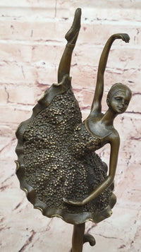 Art Deco Hot Cast Bronze Graceful Ballerina Ballet Statue Sculpture Gift Decor