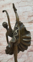 Art Deco Hot Cast Bronze Graceful Ballerina Ballet Statue Sculpture Gift Decor