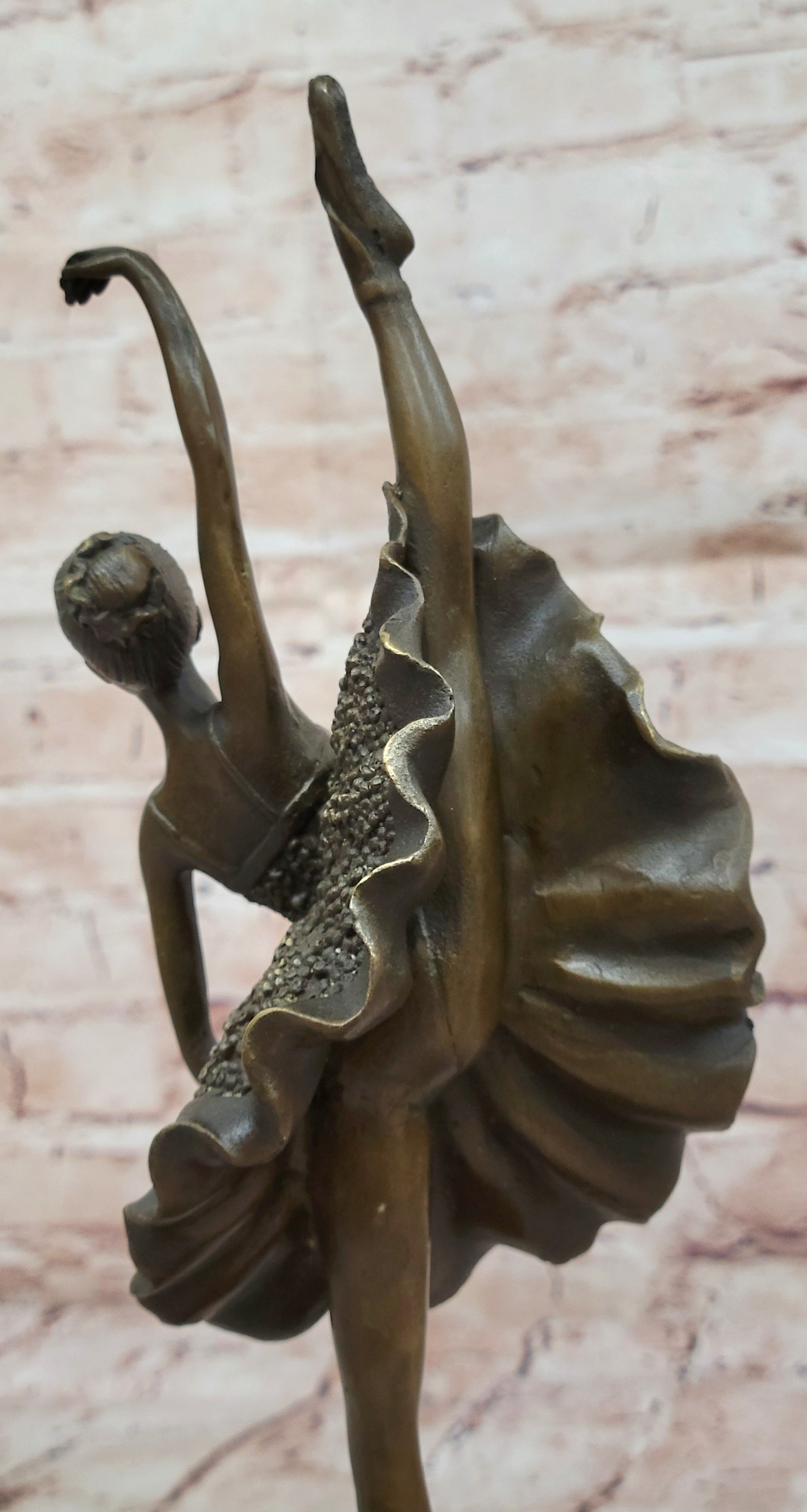 Art Deco Hot Cast Bronze Graceful Ballerina Ballet Statue Sculpture Gift Decor