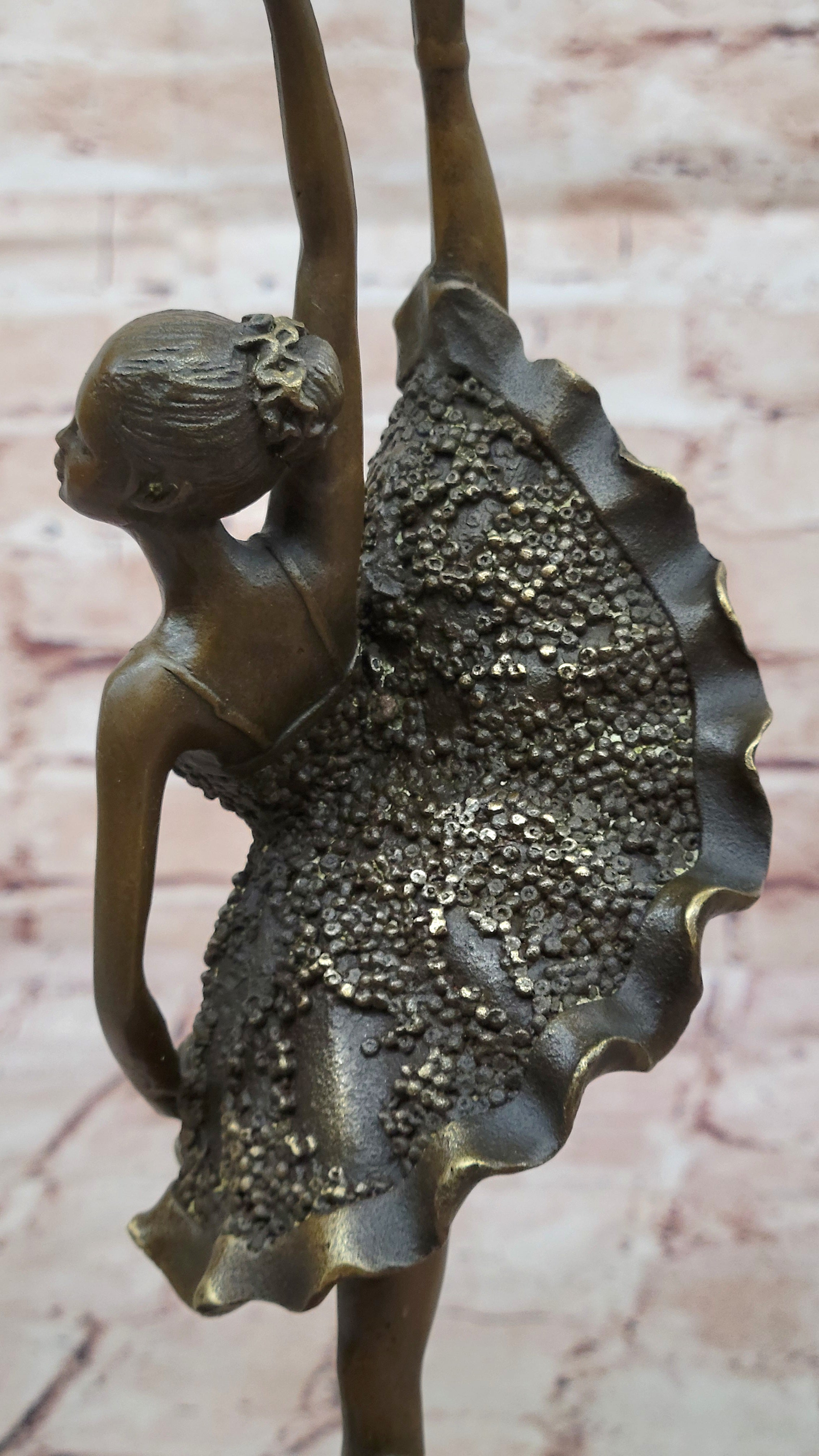 Art Deco Hot Cast Bronze Graceful Ballerina Ballet Statue Sculpture Gift Decor