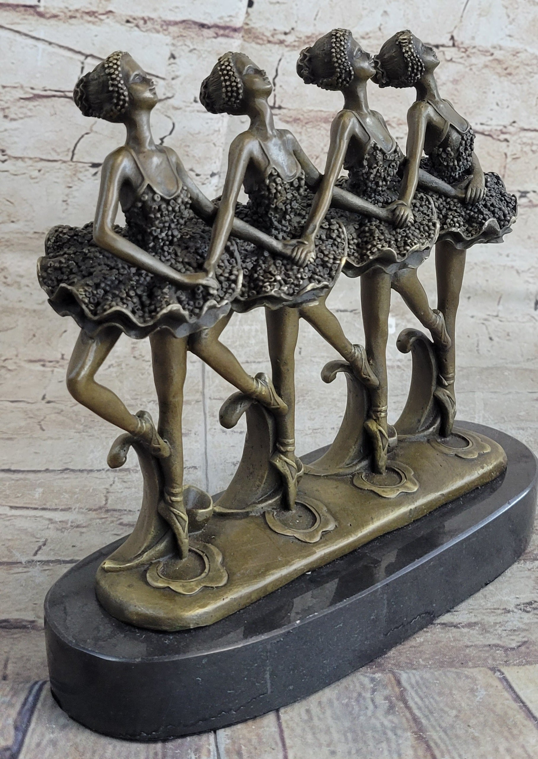 100% Bronze Modern Ballerina Dancer Sculpture