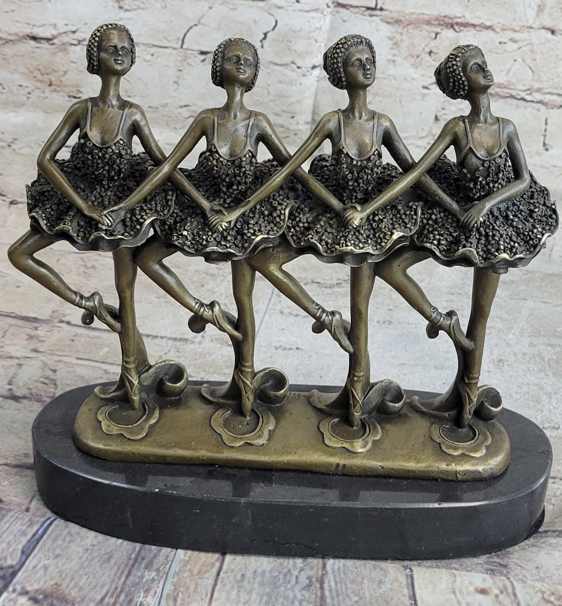 100% Bronze Modern Ballerina Dancer Sculpture