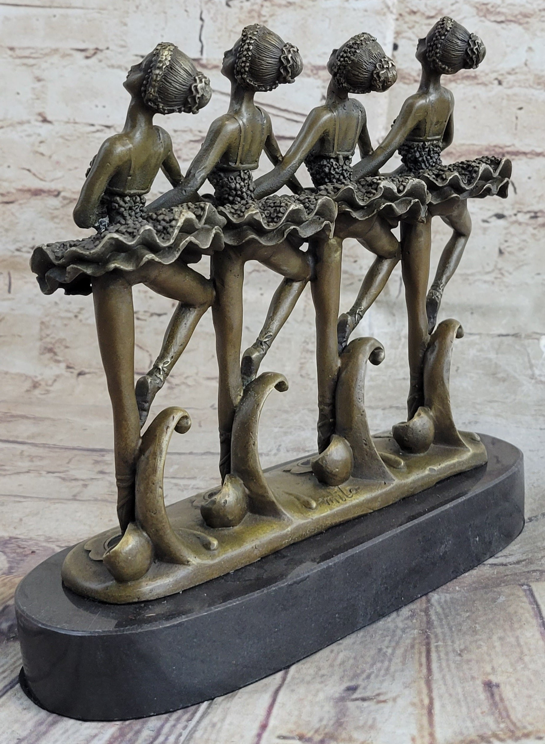 100% Bronze Modern Ballerina Dancer Sculpture
