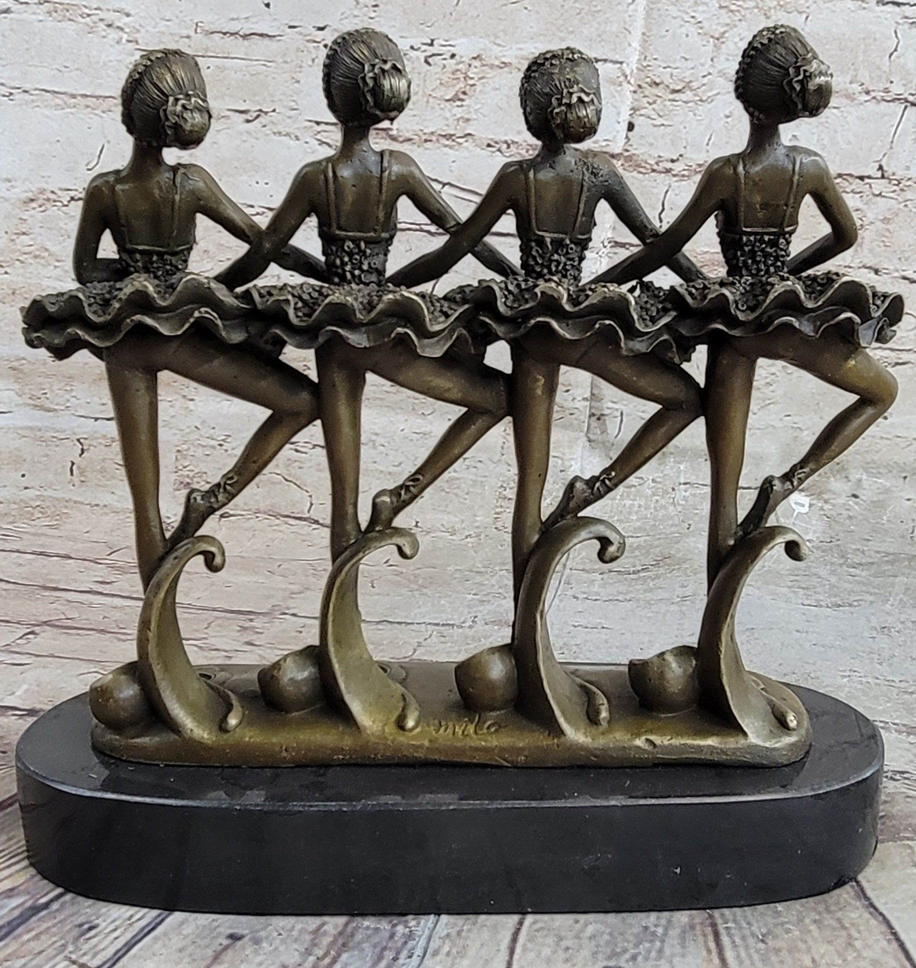 100% Bronze Modern Ballerina Dancer Sculpture