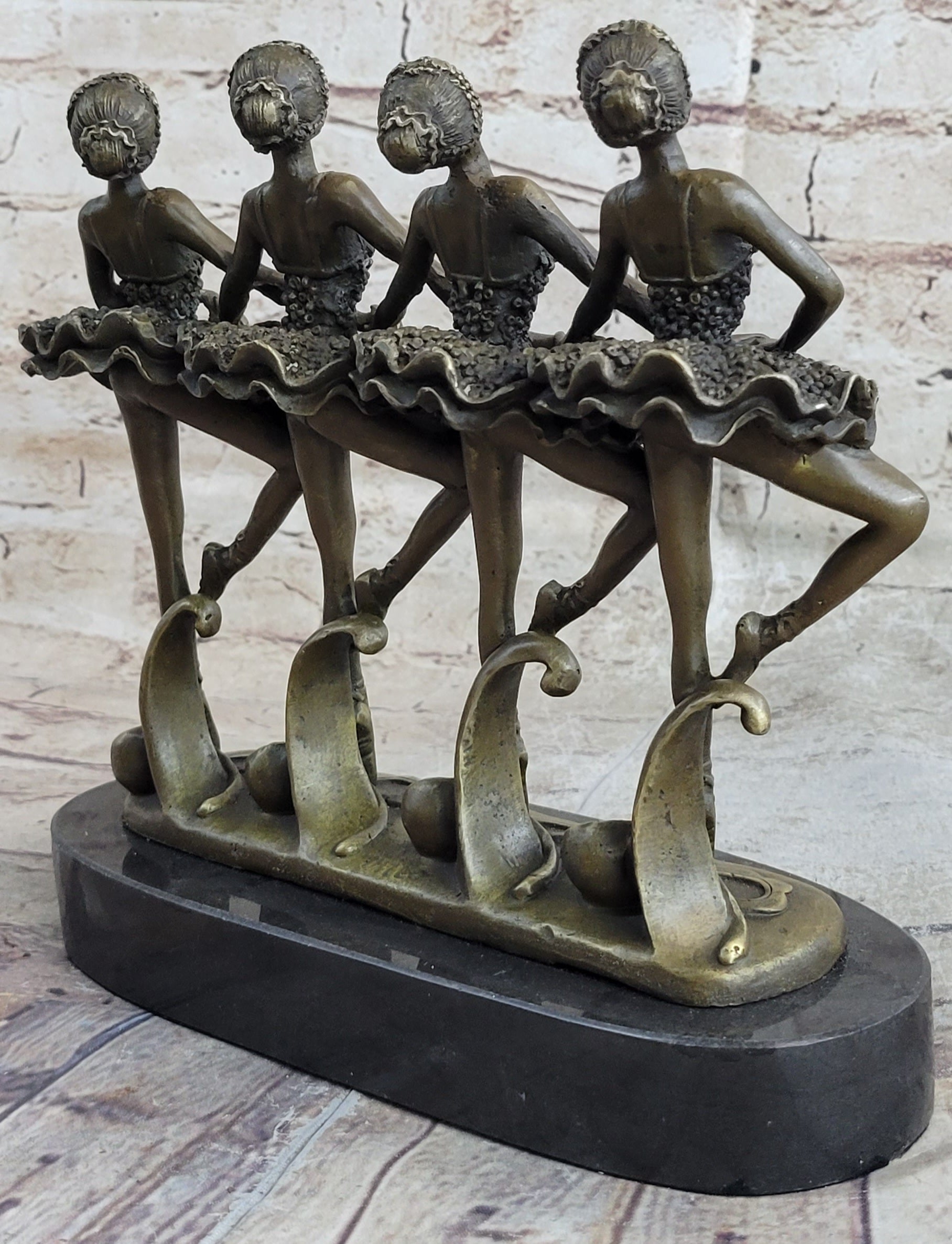 100% Bronze Modern Ballerina Dancer Sculpture