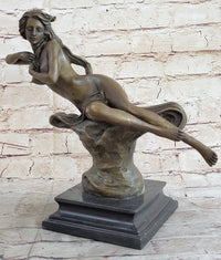 Nude Nymph Bronze Figure Sculpture Figure Art