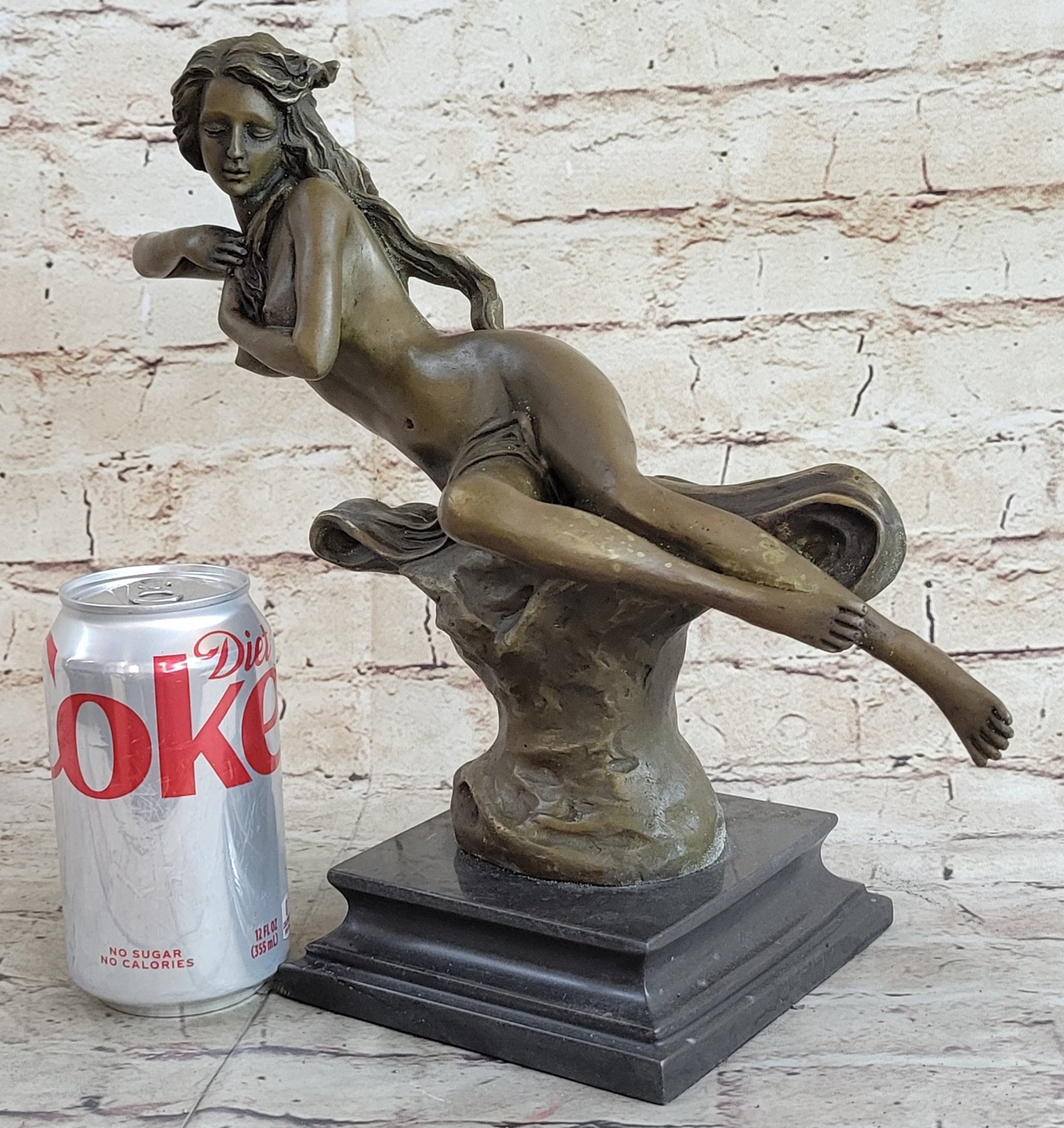 Nude Nymph Bronze Figure Sculpture Figure Art