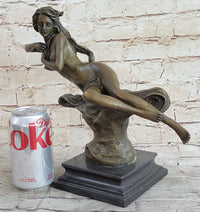 Nude Nymph Bronze Figure Sculpture Figure Art