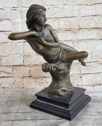 Nude Nymph Bronze Figure Sculpture Figure Art