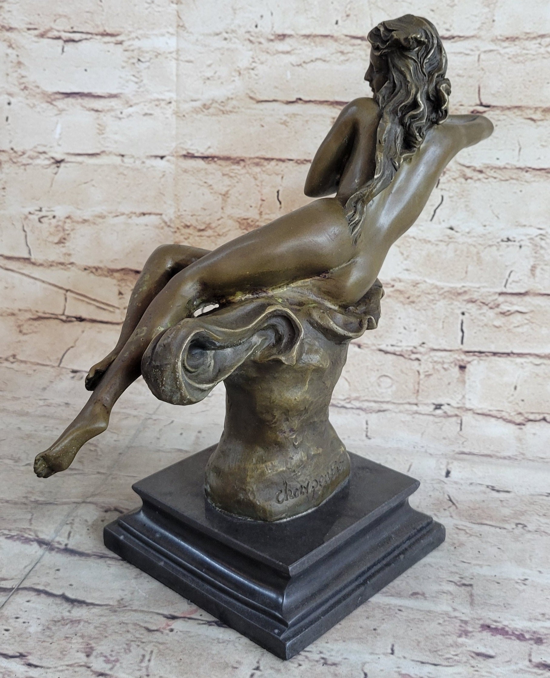 Nude Nymph Bronze Figure Sculpture Figure Art