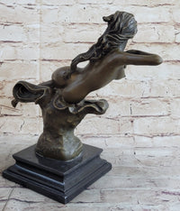 Nude Nymph Bronze Figure Sculpture Figure Art