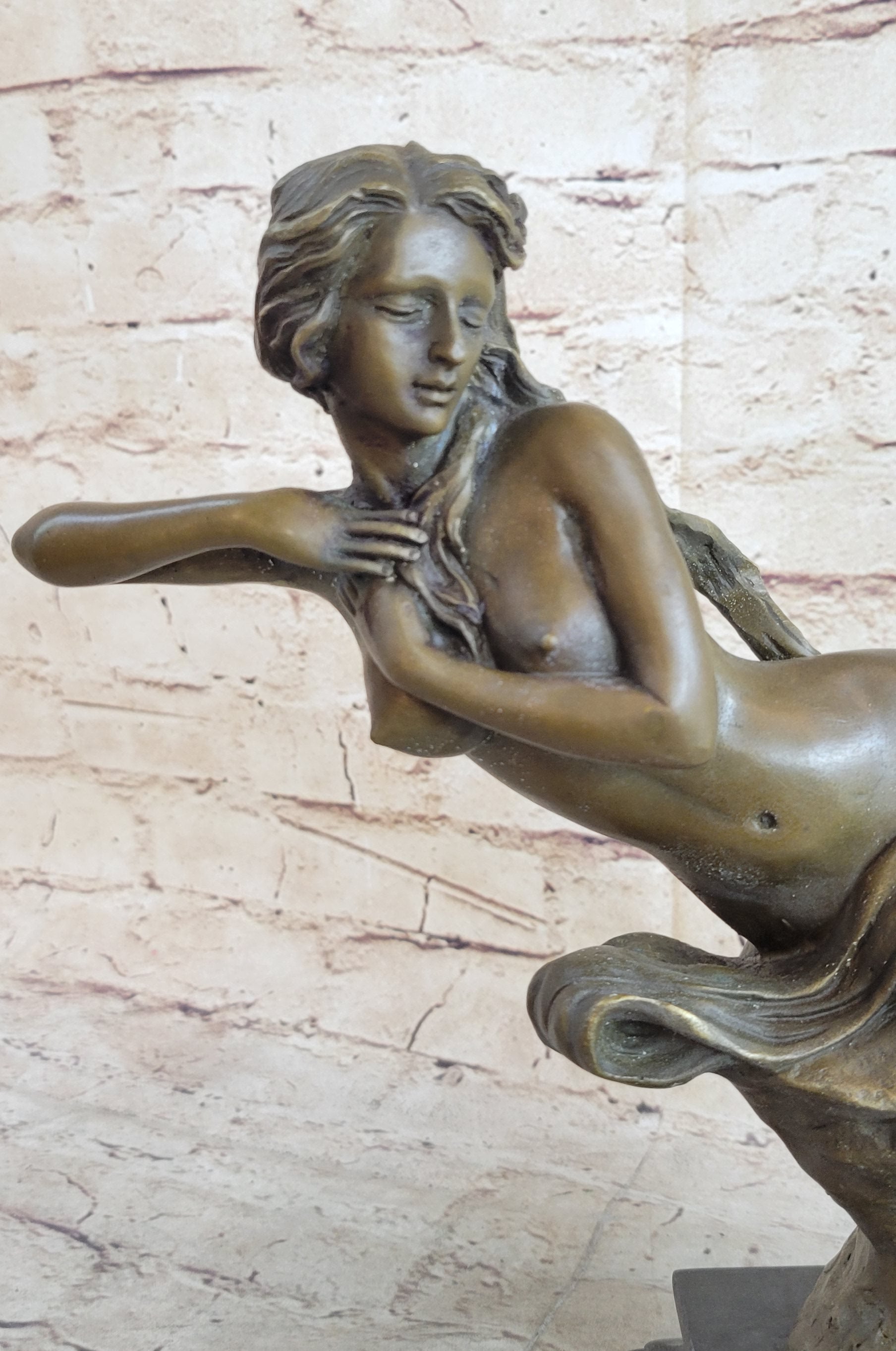 Nude Nymph Bronze Figure Sculpture Figure Art
