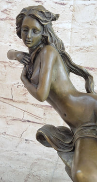 Nude Nymph Bronze Figure Sculpture Figure Art