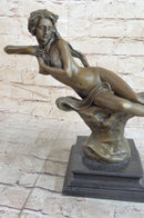 Nude Nymph Bronze Figure Sculpture Figure Art