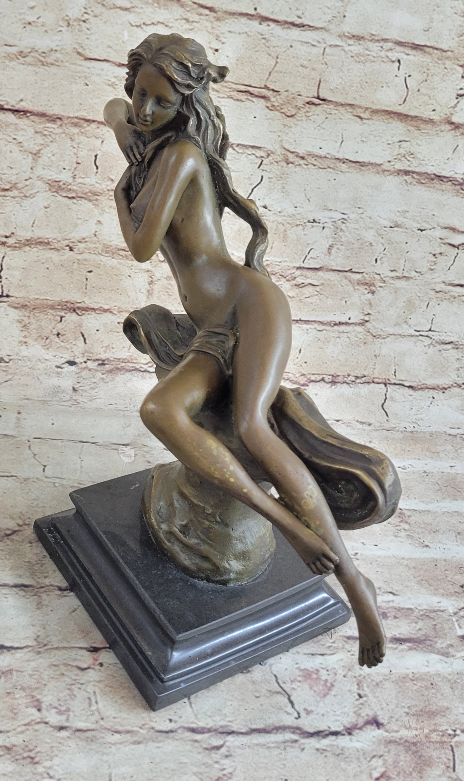 Nude Nymph Bronze Figure Sculpture Figure Art