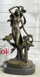 Art Nouveau Dragon Candle Holder Bronze Sculpture