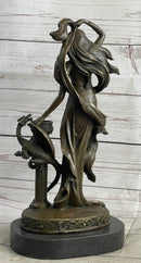 Art Nouveau Dragon Candle Holder Bronze Sculpture