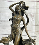Art Nouveau Dragon Candle Holder Bronze Sculpture
