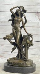 Art Nouveau Dragon Candle Holder Bronze Sculpture