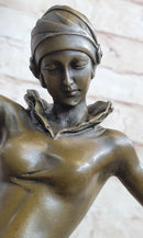 by Lost Wax Semi Nude Chiparus Dancer Bronze Sculpture