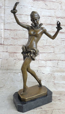 by Lost Wax Semi Nude Chiparus Dancer Bronze Sculpture