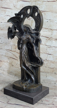 Celtic Dragon Lady Bronze Sculpture - Fantasy Art