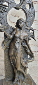 Celtic Dragon Lady Bronze Sculpture - Fantasy Art